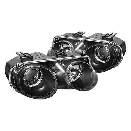 WHOLE-IN-ONE Projector Headlights LED Halogen Black High H1 Low 9006 for 1998-2001 Acura Integra WH3832965